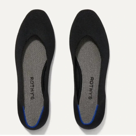 Rothy's The Square Ballet Flat Black Size 8 - Picture 1 of 9